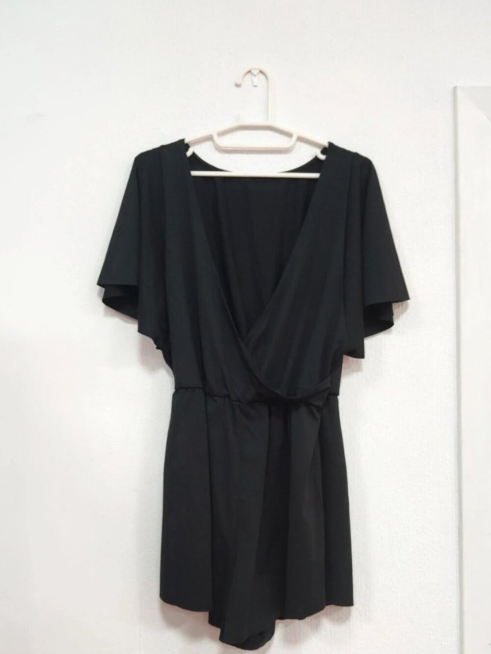 Black Wrap Romper Size S